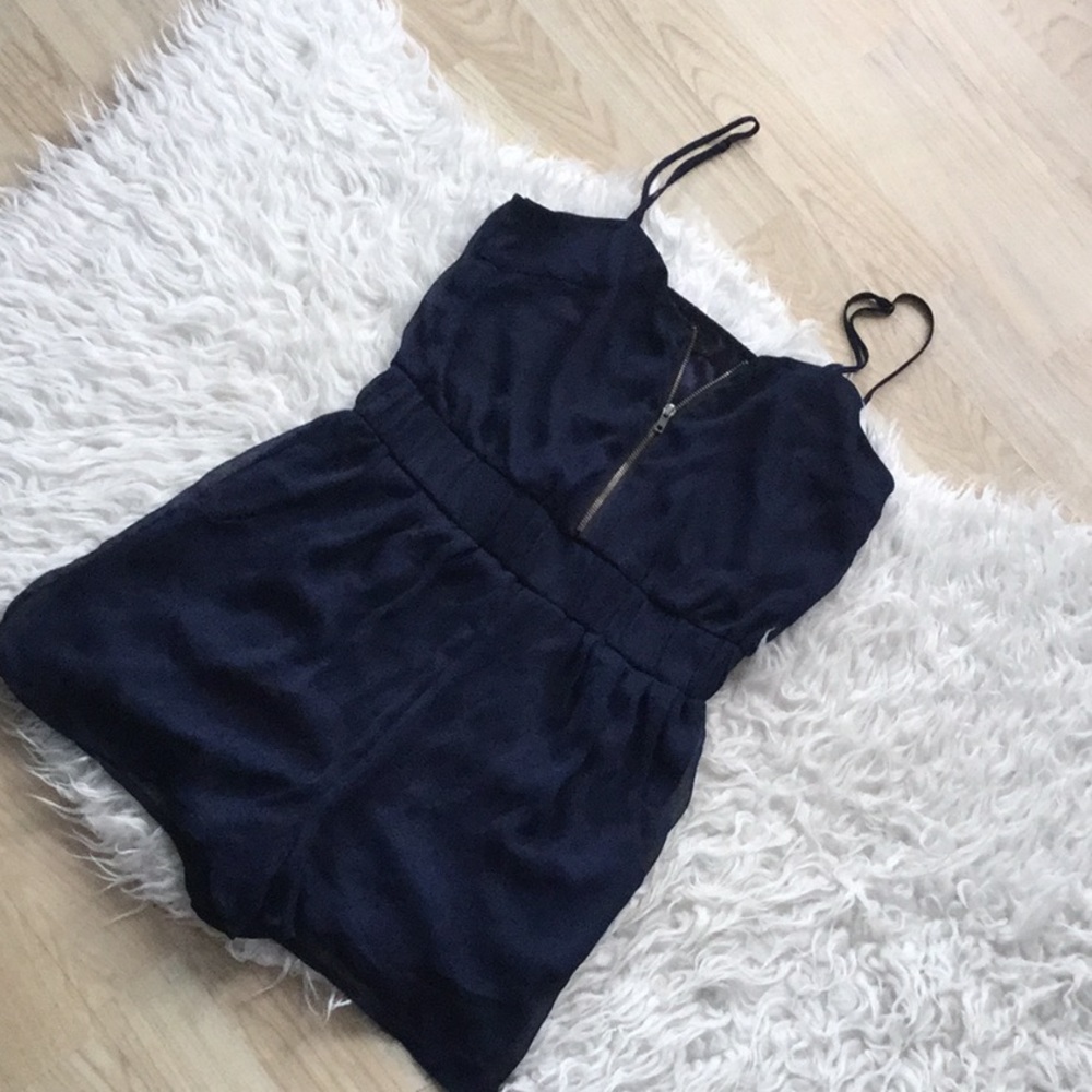 Navy Blue flowy romper from Forever 21.